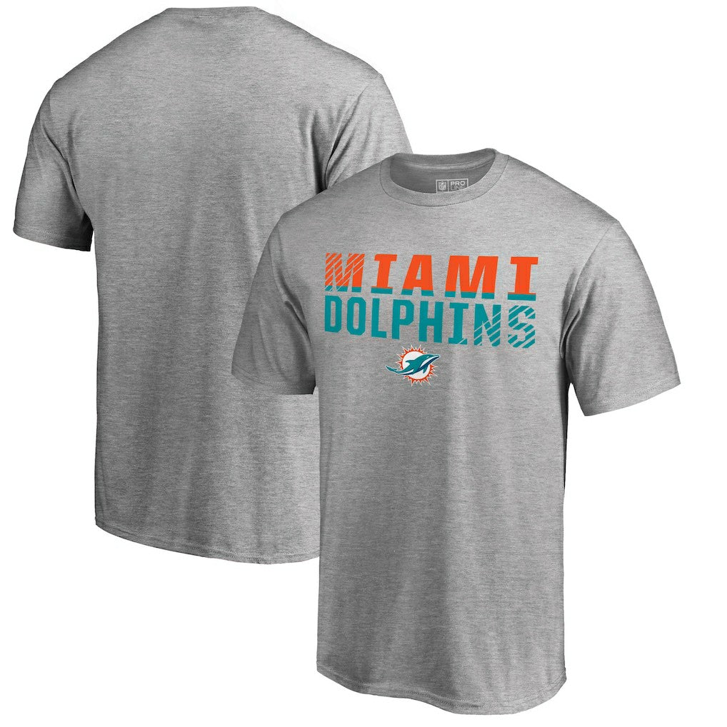 Miami Dolphins Iconic Collection Fade Out T-Shirt - Ash discount