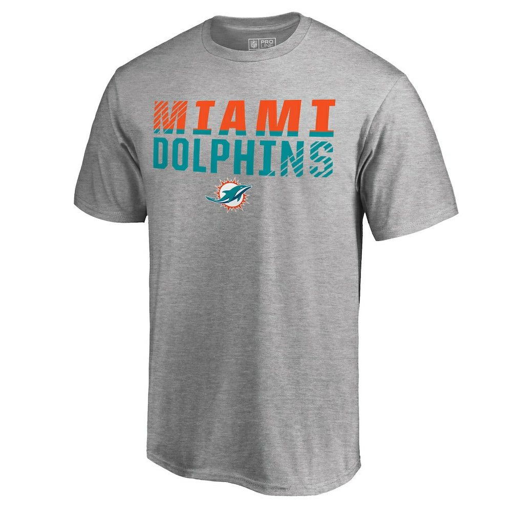 Miami Dolphins Iconic Collection Fade Out T-Shirt - Ash discount