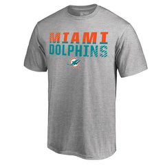 Miami Dolphins Iconic Collection Fade Out T-Shirt - Ash discount