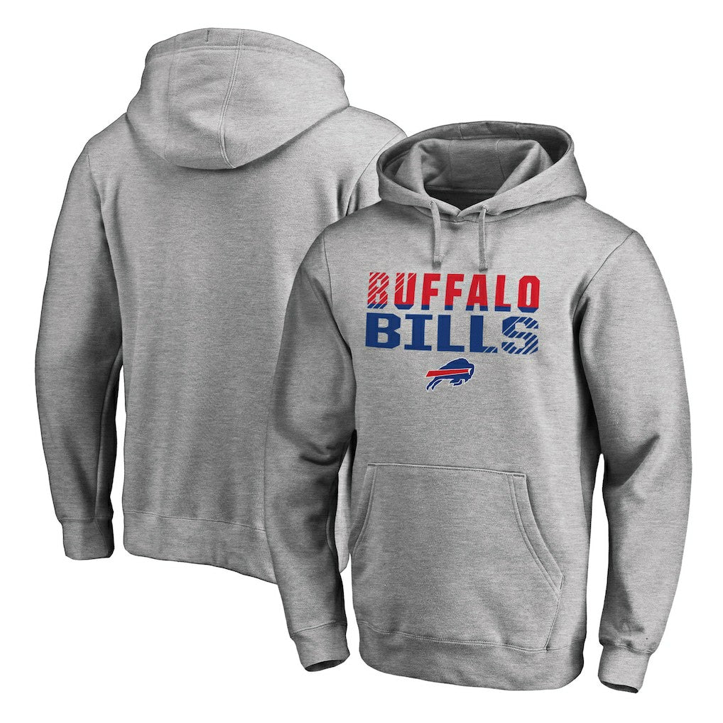 Buffalo Bills Iconic Collection Fade Out Pullover Hoodie - Ash for sale