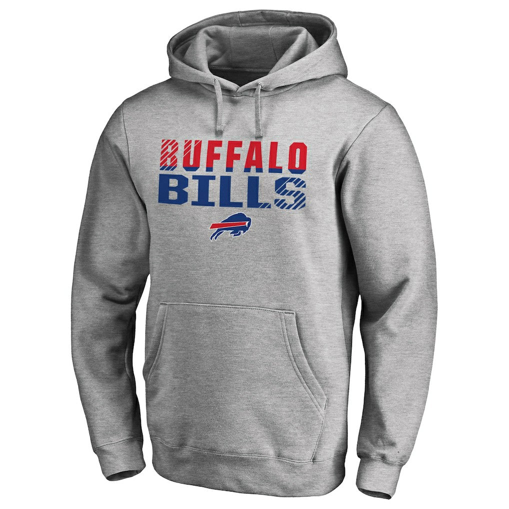 Buffalo Bills Iconic Collection Fade Out Pullover Hoodie - Ash for sale