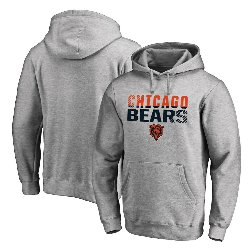 Chicago Bears Iconic Collection Fade Out Pullover Hoodie - Ash sale