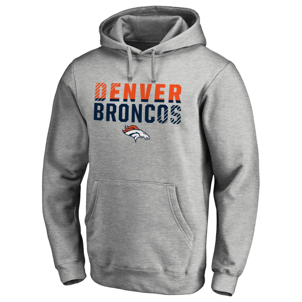 Denver Broncos Iconic Collection Fade Out Pullover Hoodie - Ash discount