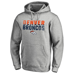 Denver Broncos Iconic Collection Fade Out Pullover Hoodie - Ash discount