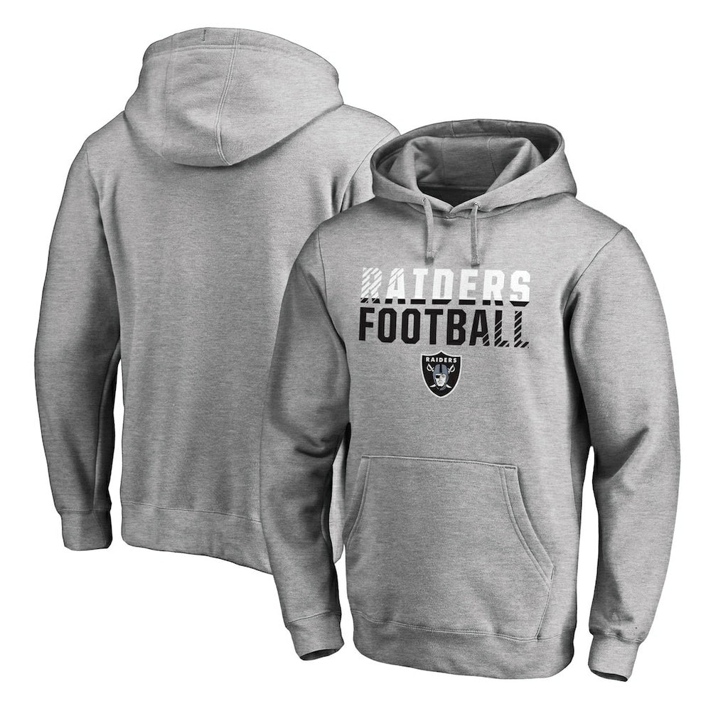 Las Vegas Raiders Iconic Collection Fade Out Pullover Hoodie - Ash sale