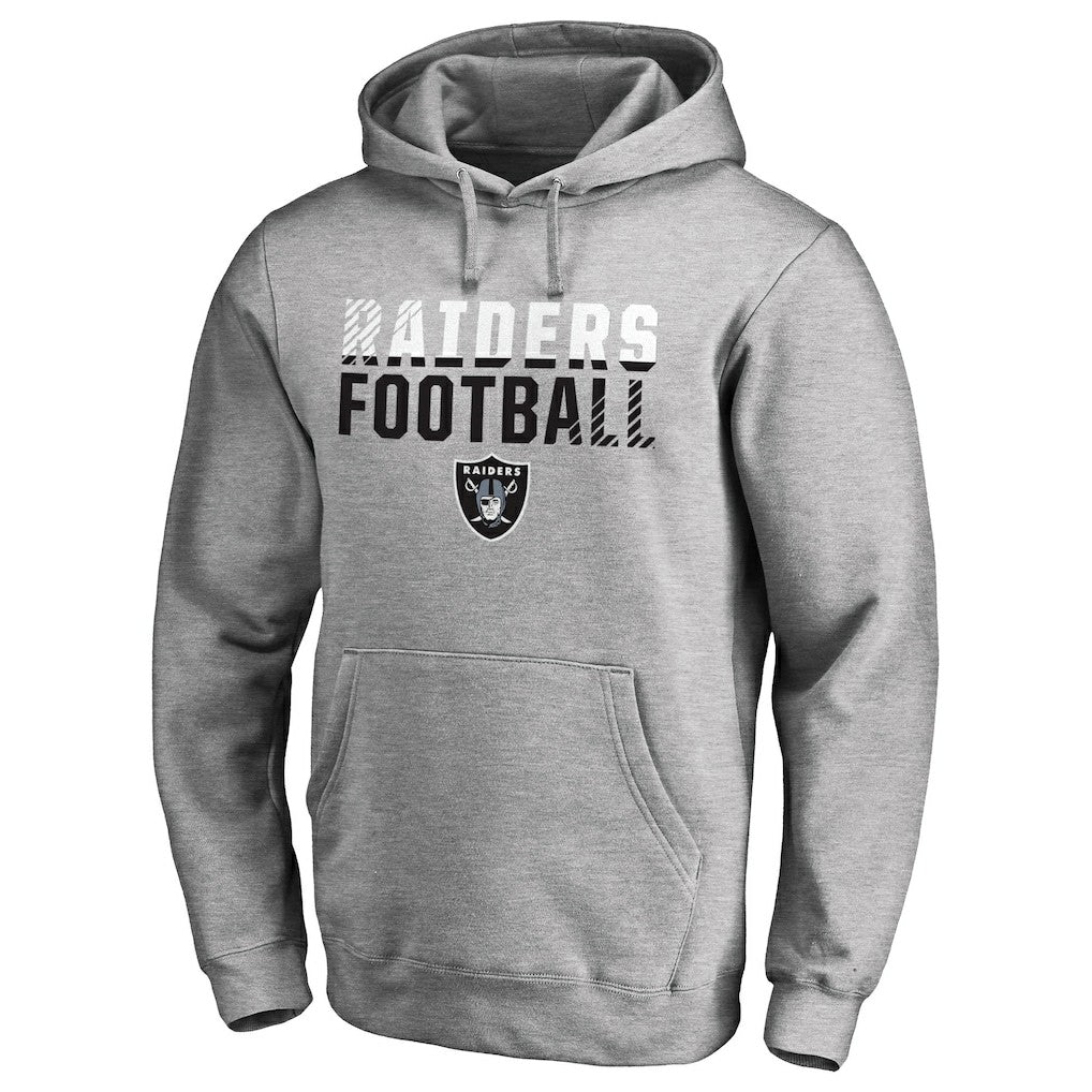 Las Vegas Raiders Iconic Collection Fade Out Pullover Hoodie - Ash sale