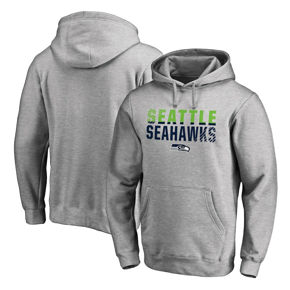 Seattle Seahawks Iconic Collection Fade Out Pullover Hoodie - Ash on sale