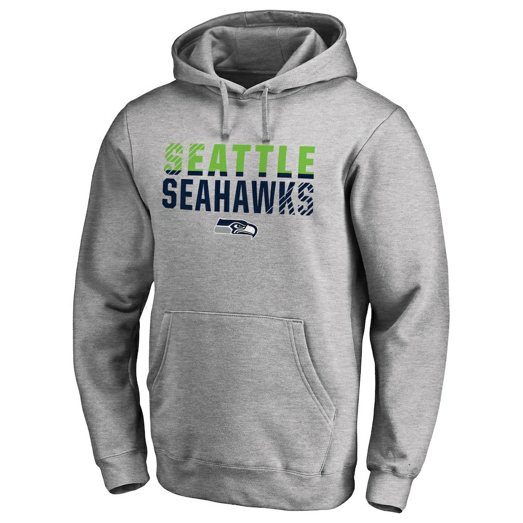 Seattle Seahawks Iconic Collection Fade Out Pullover Hoodie - Ash on sale