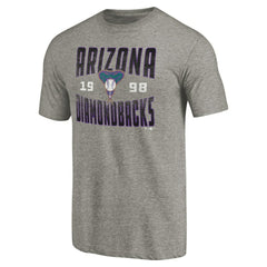 Arizona Diamondbacks Cooperstown Collection Antique Stack Tri-Blend T-Shirt Gray