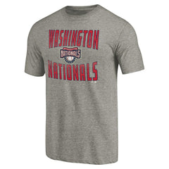 Washington Nationals Cooperstown Collection Antique Stack Tri-Blend T-Shirt Gray