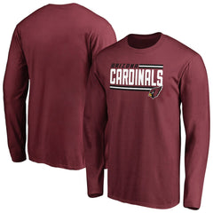 Arizona Cardinals Iconic Collection On Side Stripe Long Sleeve T-Shirt - Cardinal for sale