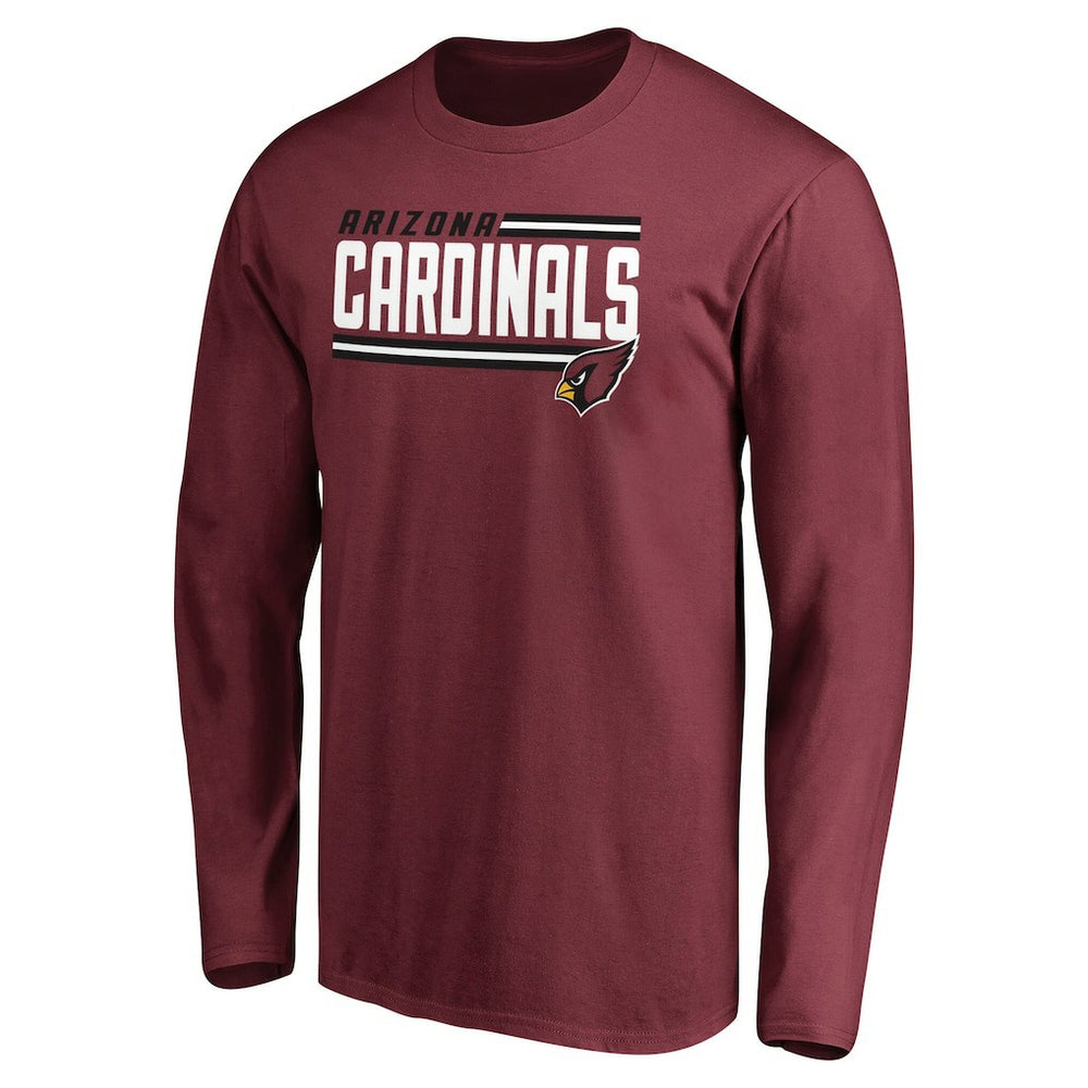 Arizona Cardinals Iconic Collection On Side Stripe Long Sleeve T-Shirt - Cardinal for sale