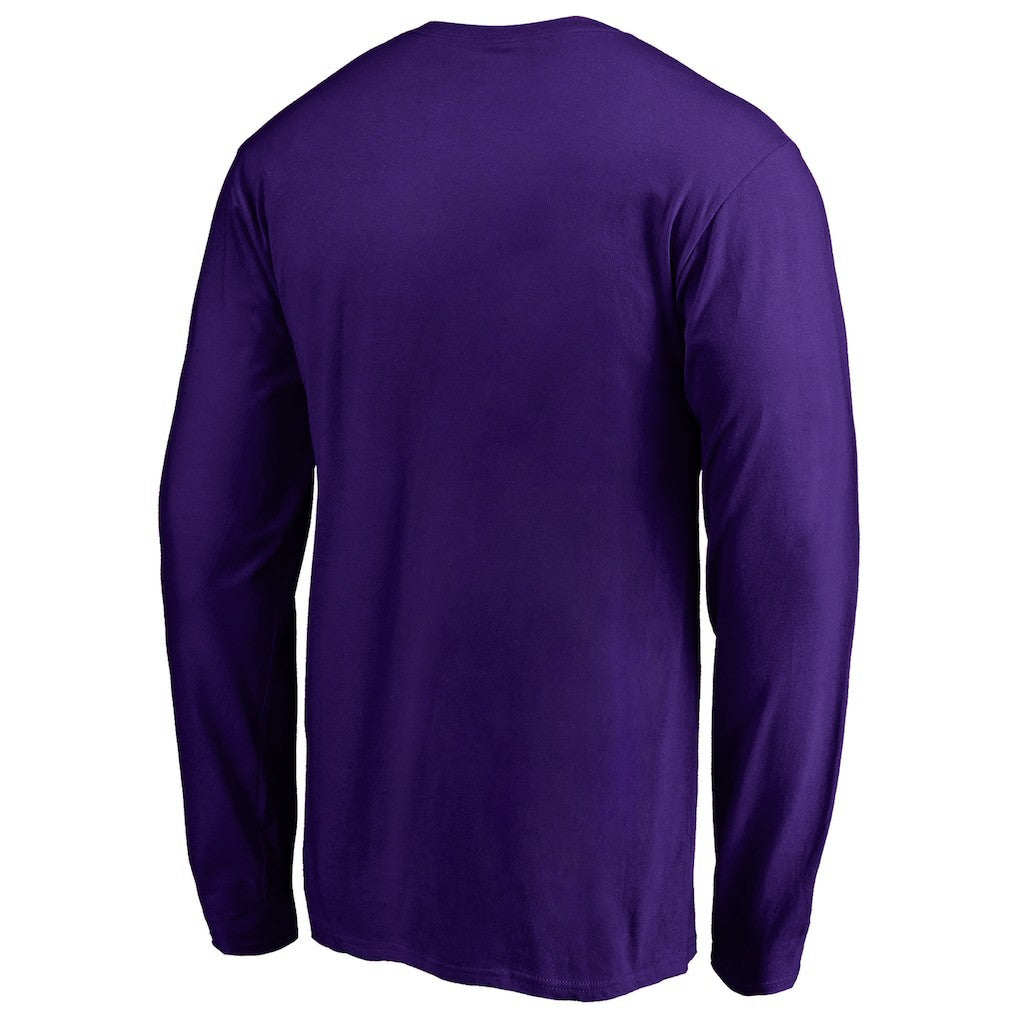 Baltimore Ravens Iconic Collection On Side Stripe Long Sleeve T-Shirt - Purple sale