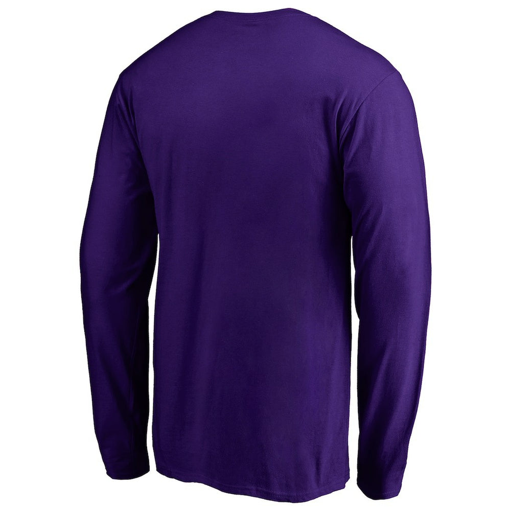 Baltimore Ravens Iconic Collection On Side Stripe Long Sleeve T-Shirt - Purple sale