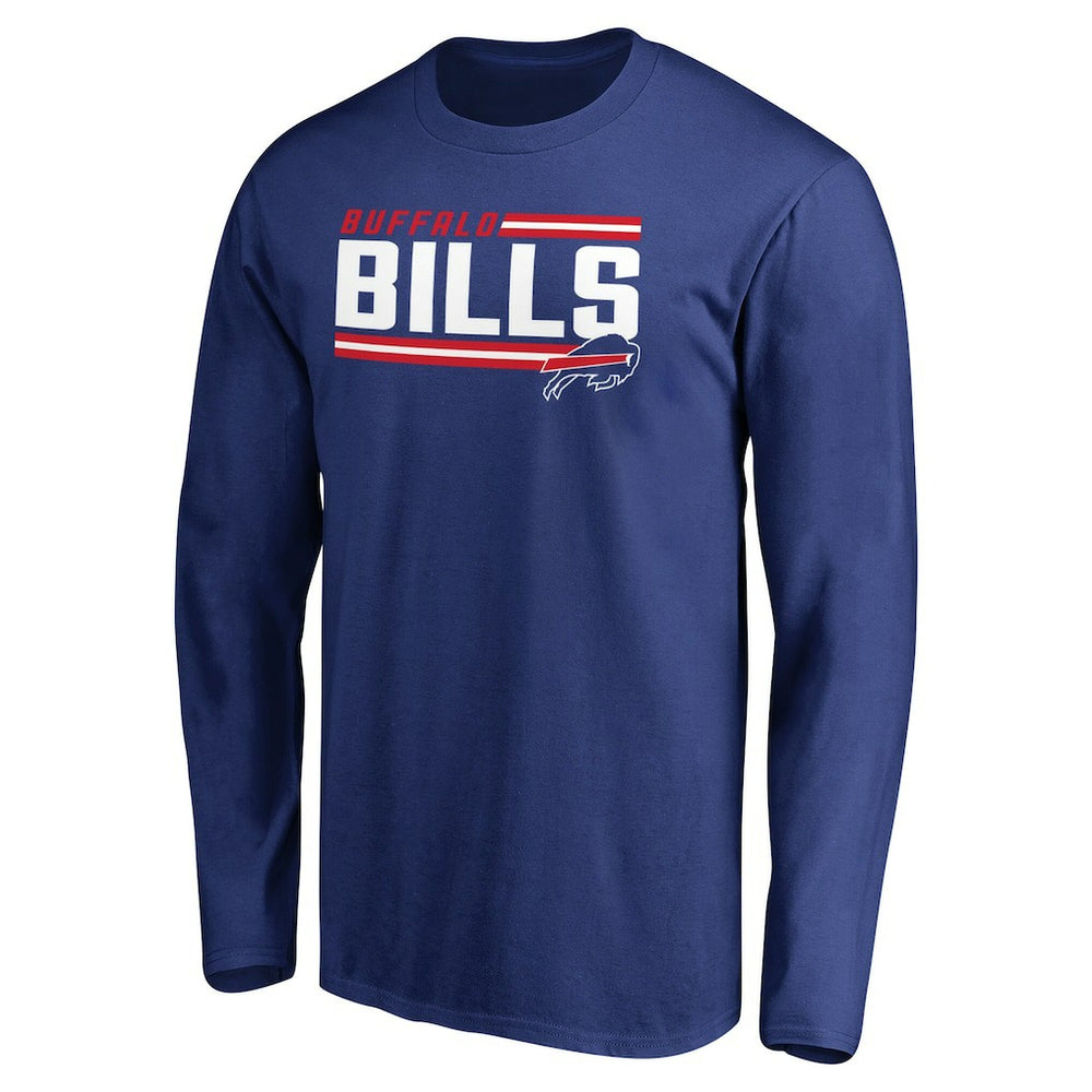 Buffalo Bills Iconic Collection On Side Stripe Long Sleeve T-Shirt - Royal outlet