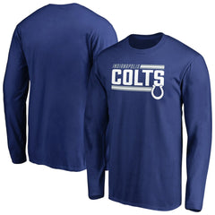 Indianapolis Colts Iconic Collection On Side Stripe Long Sleeve T-Shirt - Royal on sale