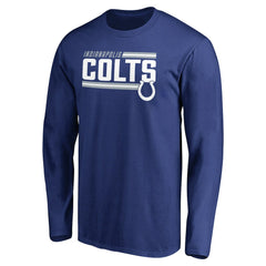 Indianapolis Colts Iconic Collection On Side Stripe Long Sleeve T-Shirt - Royal on sale