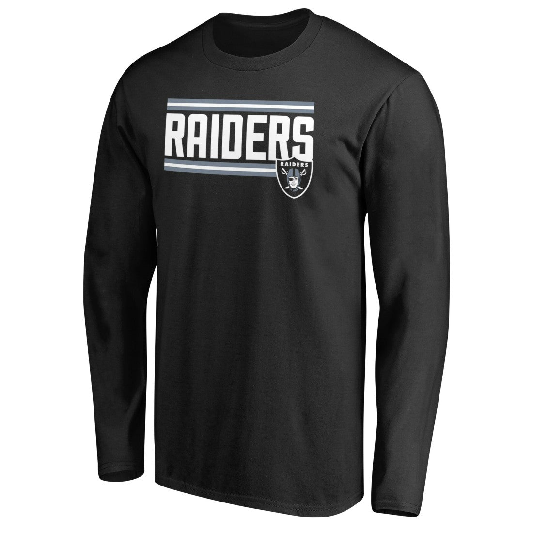 Las Vegas Raiders Iconic Collection On Side Stripe Long Sleeve T-Shirt - Black online