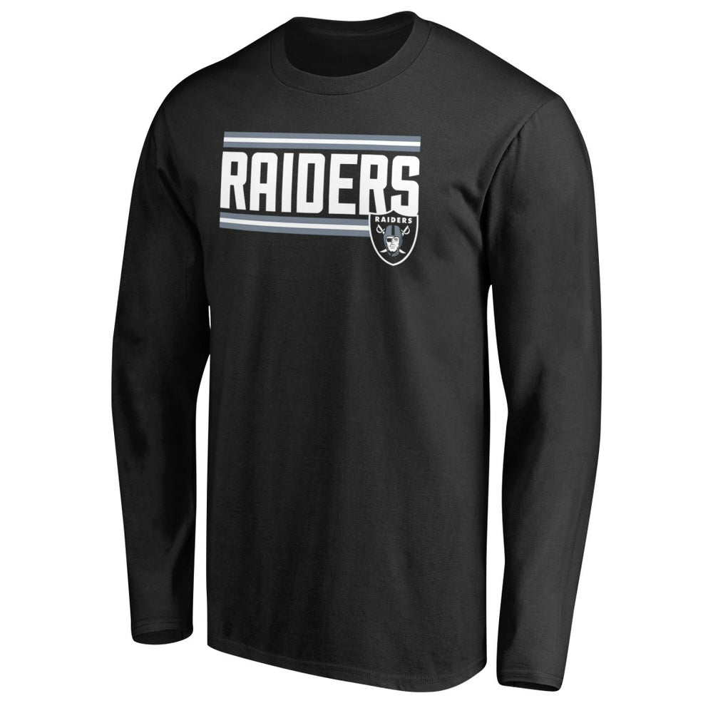 Las Vegas Raiders Iconic Collection On Side Stripe Long Sleeve T-Shirt - Black online