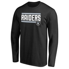 Las Vegas Raiders Iconic Collection On Side Stripe Long Sleeve T-Shirt - Black online
