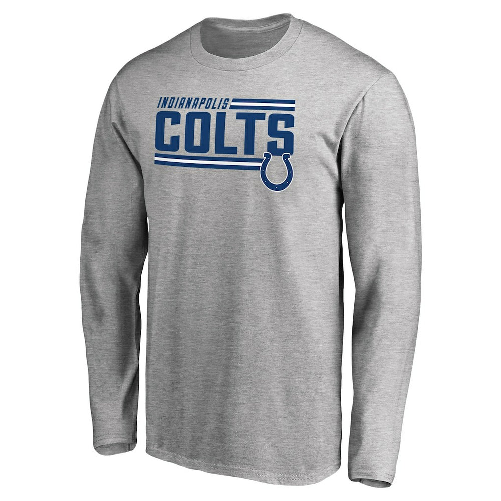 Indianapolis Colts Iconic Collection On Side Stripe Long Sleeve T-Shirt - Ash online