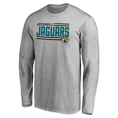 Jacksonville Jaguars Iconic Collection On Side Stripe Long Sleeve T-Shirt - Ash cheap