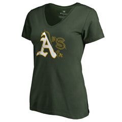 Athletics Women's X-Ray V-Neck T-Shirt Green