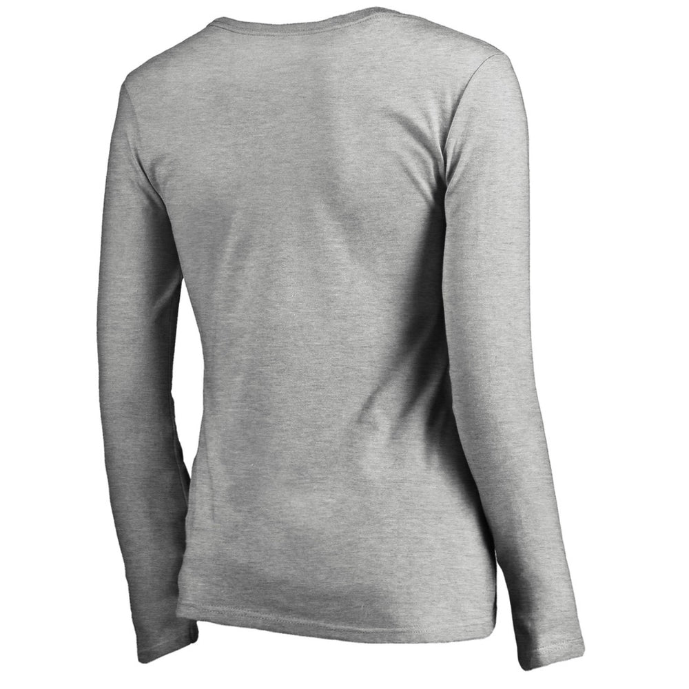 Detroit Lions Women's Iconic Collection Script Assist Long Sleeve V-Neck T-Shirt - Ash discount