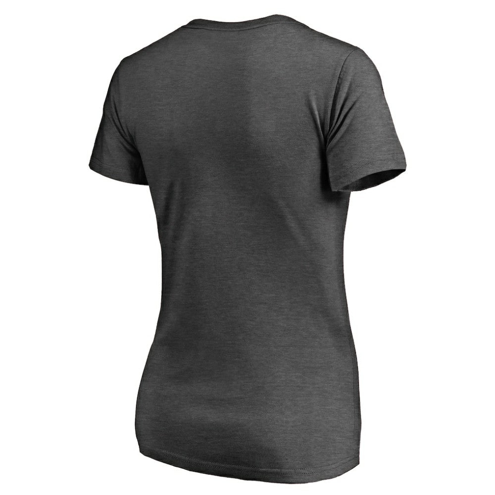 Seattle Mariners Women's Win Stripe V-Neck T-Shirt Ash