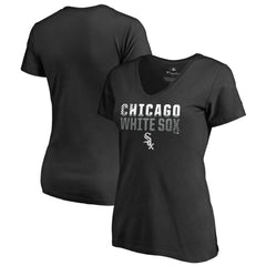 Chicago White Sox Women's Fade Out V-Neck T-Shirt Black