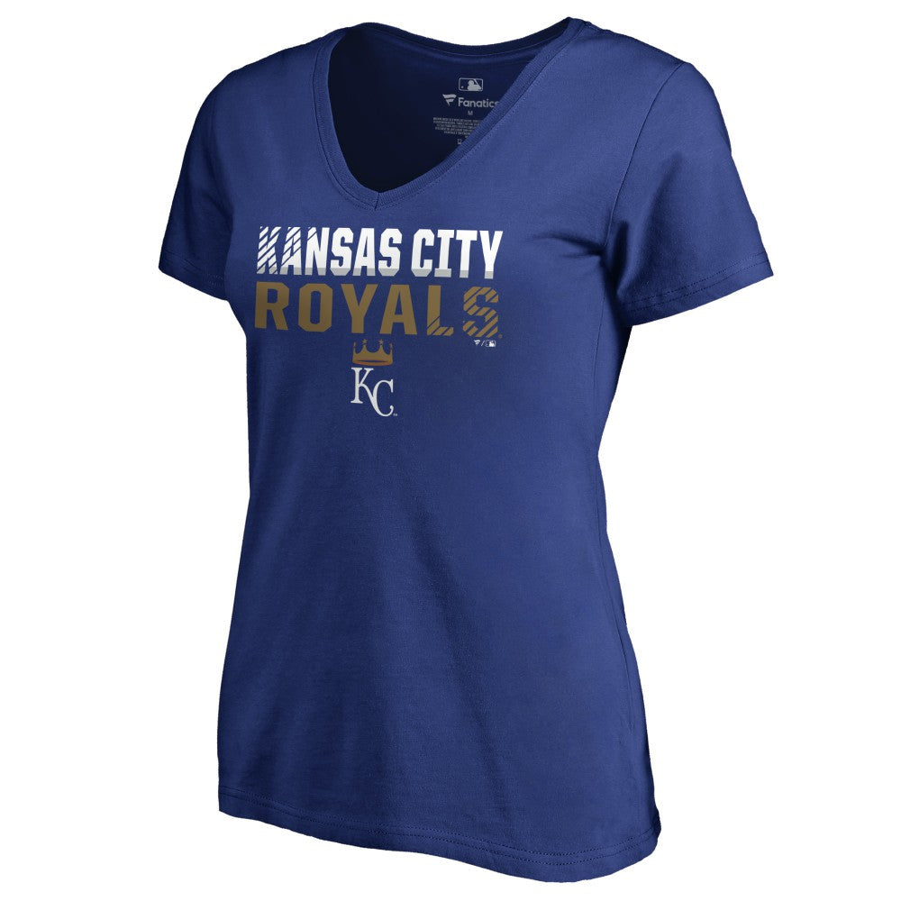 Kansas City Royals Women's Fade Out V-Neck T-Shirt Royal