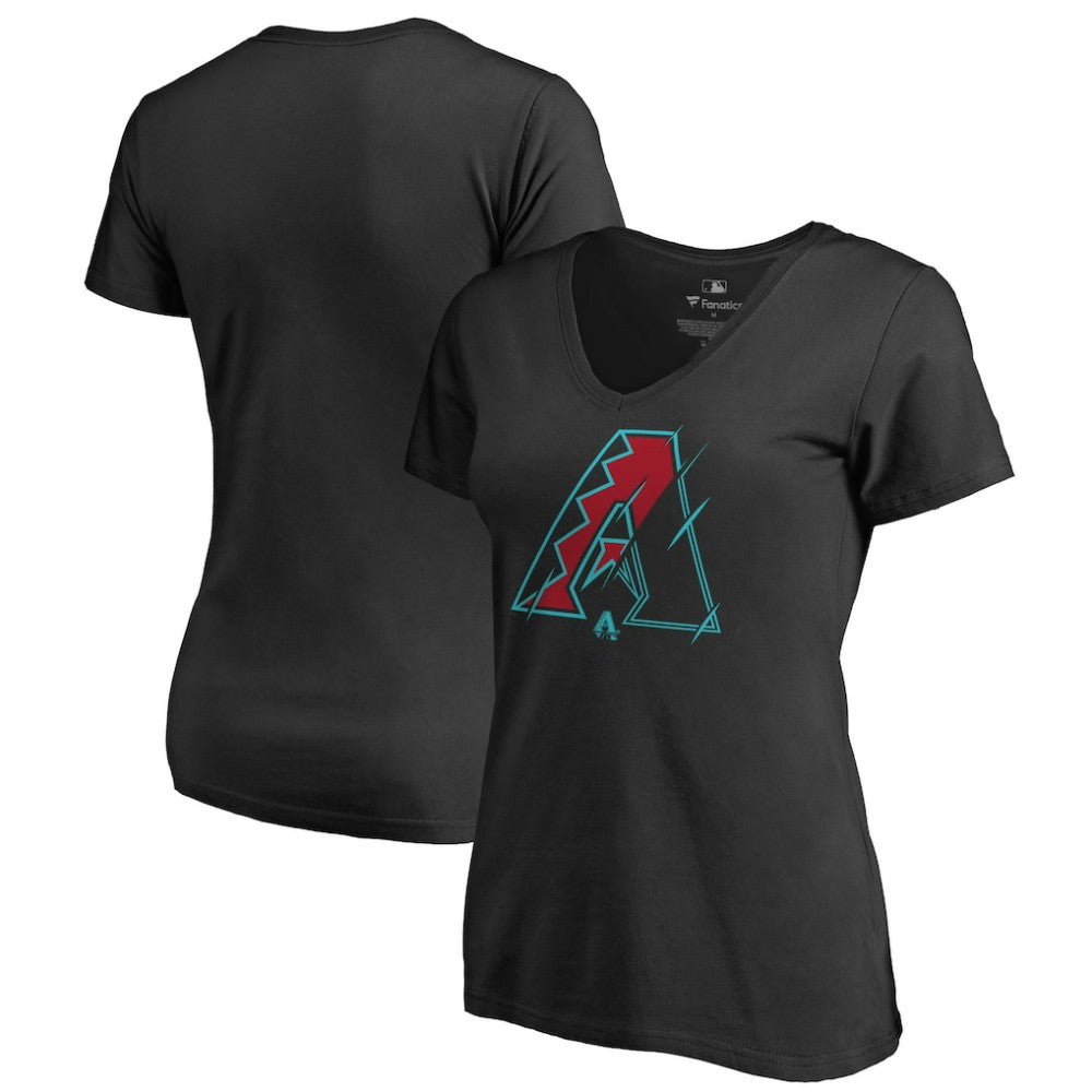 Arizona Diamondbacks Women's X-Ray V-Neck T-Shirt Black