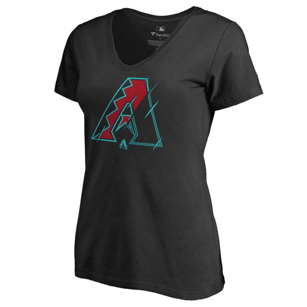 Arizona Diamondbacks Women's X-Ray V-Neck T-Shirt Black