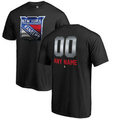 New York Rangers Personalized Midnight Mascot T-Shirt - Black T-shirts