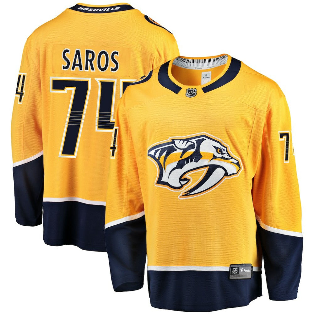 Juuse Saros Nashville Predators Fanatics Breakaway Player Jersey - Gold Jerseys