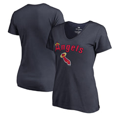 California Angels Women's Core Wahconah V-Neck T-Shirt Navy