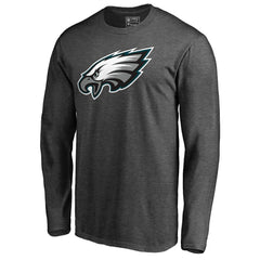 Philadelphia Eagles Primary Logo Long Sleeve T-Shirt - Heathered Charcoal cheap