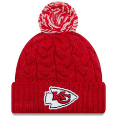 Kansas City Chiefs New Era Women's Cozy Cable Cuffed Knit Hat - Red on sale