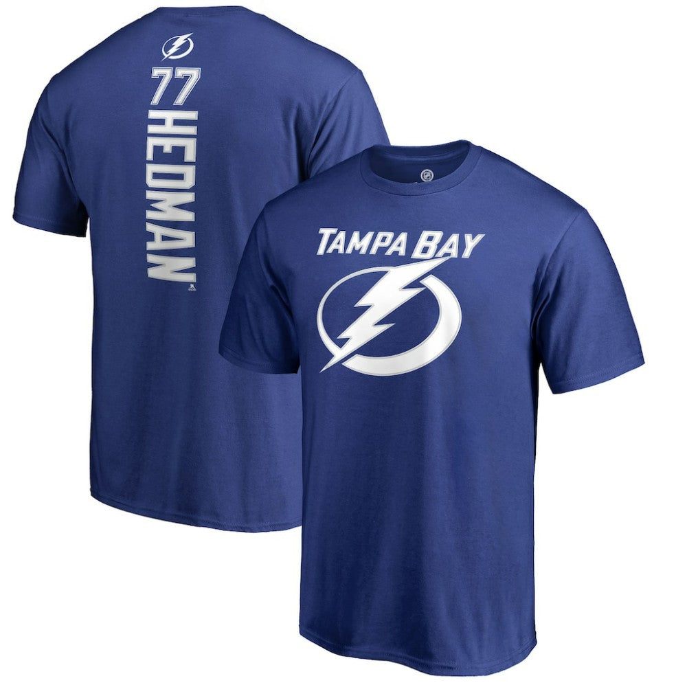 Victor Hedman Tampa Bay Lightning Backer T-Shirt - Blue T-shirts