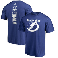 Victor Hedman Tampa Bay Lightning Backer T-Shirt - Blue T-shirts