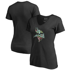 Minnesota Vikings Women's Lovely V-Neck T-Shirt - Black discount