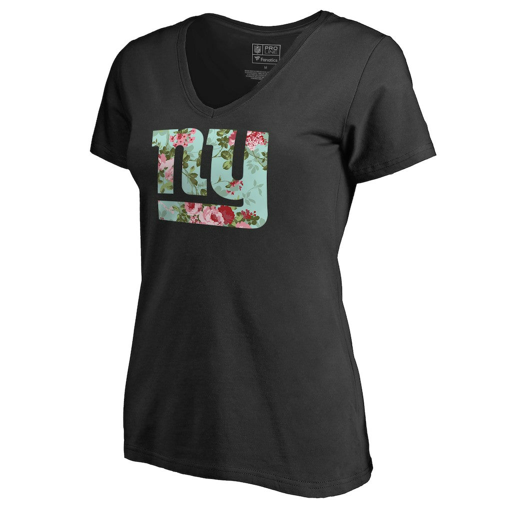 New York Giants Women's Lovely V-Neck T-Shirt - Black online