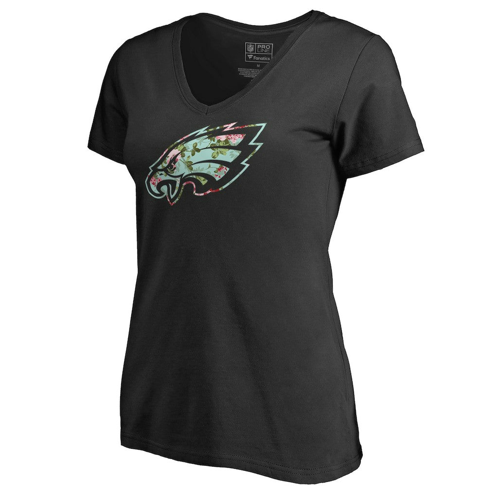Philadelphia Eagles Women's Lovely V-Neck T-Shirt - Black outlet