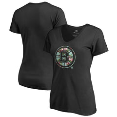 Boston Bruins Women's Lovely V-Neck T-Shirt - Black T-shirts
