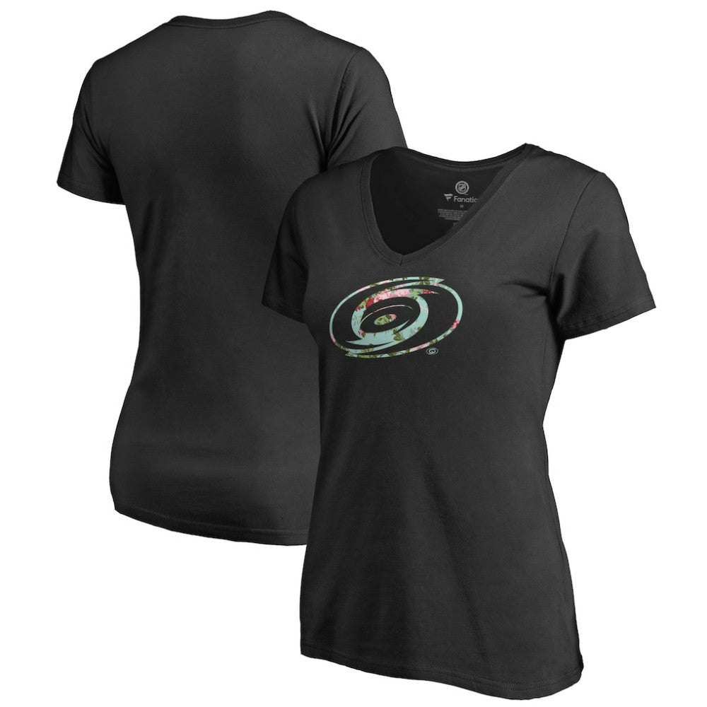 Carolina Hurricanes Women's Lovely V-Neck T-Shirt - Black T-shirts