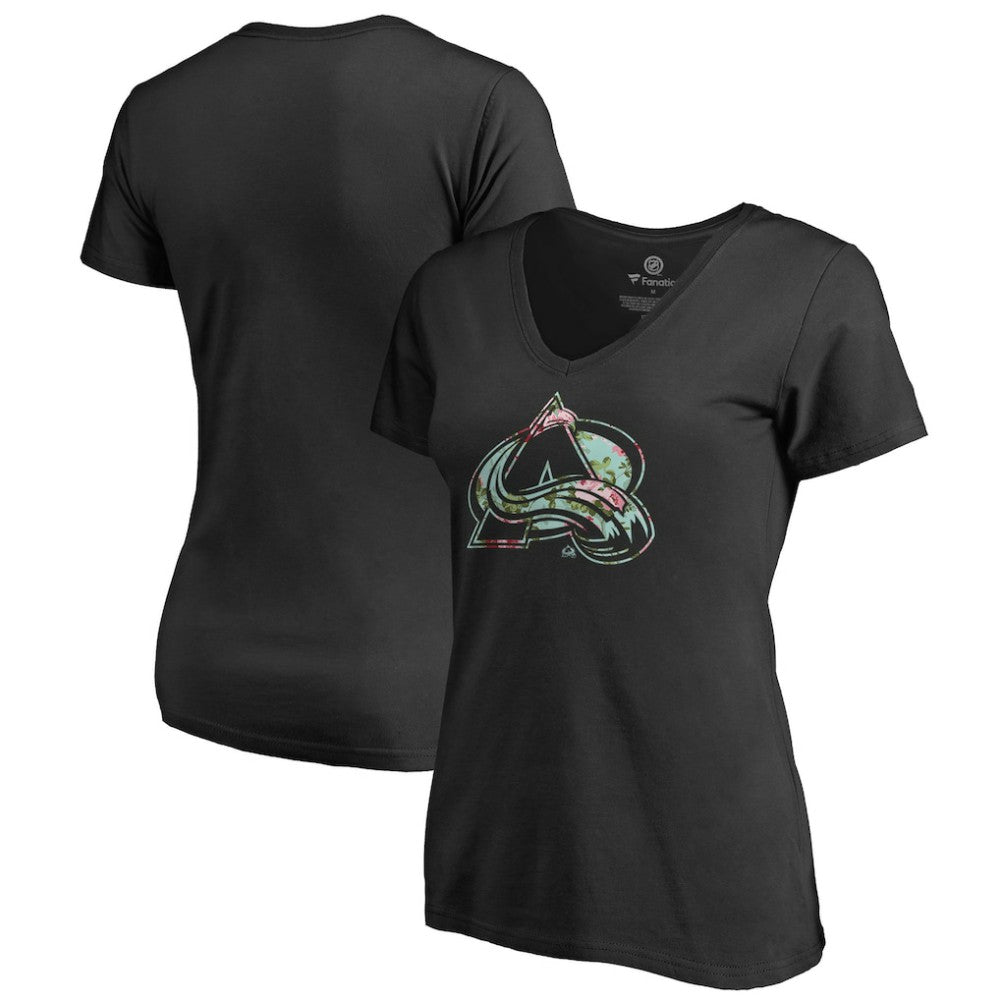 Colorado Avalanche Women's Lovely V-Neck T-Shirt - Black T-shirts