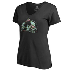 Colorado Avalanche Women's Lovely V-Neck T-Shirt - Black T-shirts