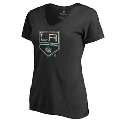 Los Angeles Kings Women's Lovely V-Neck T-Shirt - Black T-shirts