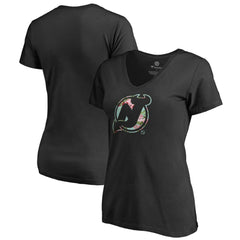 New Jersey Devils Women's Lovely V-Neck T-Shirt - Black T-shirts