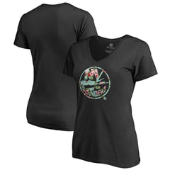 New York Islanders Women's Lovely V-Neck T-Shirt - Black T-shirts